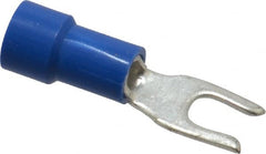 Made in USA - #6 Stud, 16 to 14 AWG Compatible, Fully Insulated, Crimp Connection, Standard Fork Terminal - Best Tool & Supply