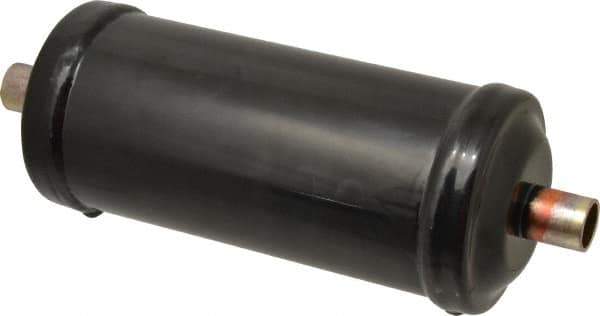 Parker - 5/8" Connection, 3" Diam, 9.24" Long, Refrigeration Liquid Line Filter Dryer - 7-3/4" Cutout Length, 361 Drops Water Capacity - Best Tool & Supply