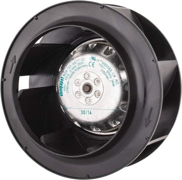 EBM Papst - Direct Drive, 170 CFM, Blower - 115 Volts, 3,150 RPM - Best Tool & Supply