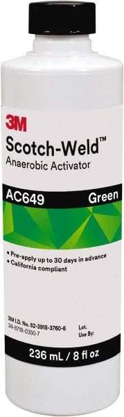 3M - 8 Fl Oz, Green Adhesive Activator - For Use with Threadlockers, Pipe Sealants, Retaining Compounds, Gasket Makers - Best Tool & Supply