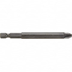 Apex - Power & Impact Screwdriver Bits & Holders; Bit Type: Posidriv ; Hex Size (Inch): 1/4 ; Phillips Size: #3 ; Overall Length Range: 5" and Longer ; Drive Size: 1/4 ; Overall Length (Inch): 6 - Exact Industrial Supply