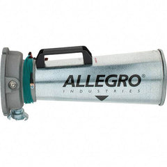 Allegro - 16-3/4 Inch Long, Galvanized Steel Venturi Style Pneumatic Blowers - 1/2 Inch NPT, 7.31 Inch Base Diameter, 6 Inch Face Diameter - Best Tool & Supply