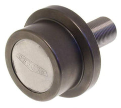 Osborn International - 2-1/4" Roller Diam x 1-11/16" Width, 7/8" Stud Diam x 2" Length, Flanged Concentric Stud Load Runner - Steel, 1-1/8" Thread Length, 7/8-14 Thread, 3-11/16" OAL, 1,620 Lb Dynamic Cap - Best Tool & Supply