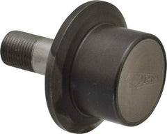 Osborn International - 1-1/2" Roller Diam x 1-3/16" Width, 5/8" Stud Diam x 1-1/2" Length, Flanged Concentric Stud Load Runner - Steel, 3/4" Thread Length, 5/8-18 Thread, 2-11/16" OAL, 1,100 Lb Dynamic Cap - Best Tool & Supply