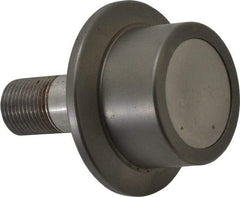 Osborn International - 1-3/4" Roller Diam x 1-3/16" Width, 3/4" Stud Diam x 1-3/4" Length, Flanged Concentric Stud Load Runner - Steel, 7/8" Thread Length, 3/4-16 Thread, 2-15/16" OAL, 1,100 Lb Dynamic Cap - Best Tool & Supply