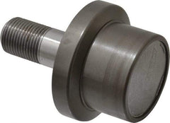 Osborn International - 2" Roller Diam x 1-11/16" Width, 7/8" Stud Diam x 2" Length, Flanged Concentric Stud Load Runner - Steel, 1-1/8" Thread Length, 7/8-14 Thread, 3-11/16" OAL, 1,620 Lb Dynamic Cap - Best Tool & Supply