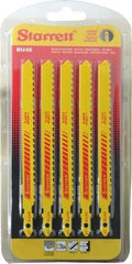 Starrett - 5" Long, 6 Teeth per Inch, Bi-Metal Jig Saw Blade - Toothed Edge, 3/8" Wide x 0.05" Thick, U-Shank, Alternate Tooth Set - Best Tool & Supply