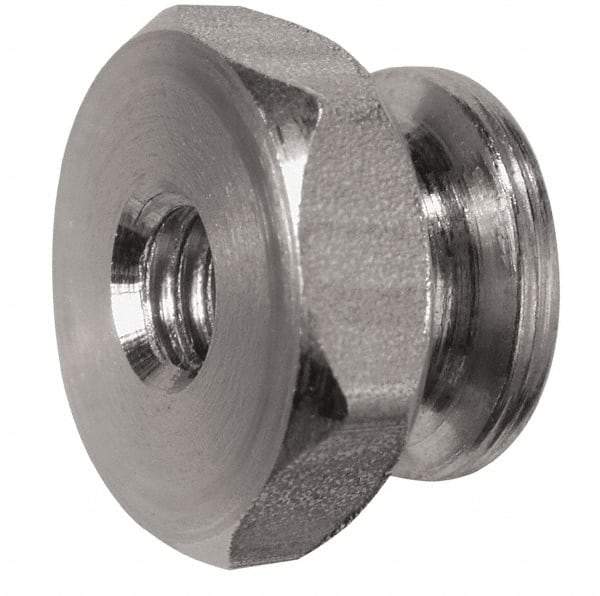 Electro Hardware - #10-24 UNC Thread, Uncoated, Grade 303 Stainless Steel Hex Thumb Nut - 11/32" Overall Height, 1/2" Head Diam - Best Tool & Supply