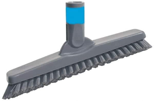 Unger - 1" Bristle Length, Polypropylene Scrub Brush - 9-1/2" OAL, Straight Handle, Gray, Plastic Block - Best Tool & Supply