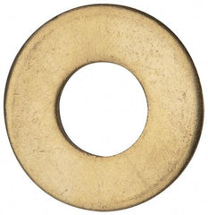 Value Collection - 1/2" Screw, Brass Standard Flat Washer - 0.562" ID x 1-1/4" OD, 0.091" Thick, Plain Finish - Best Tool & Supply