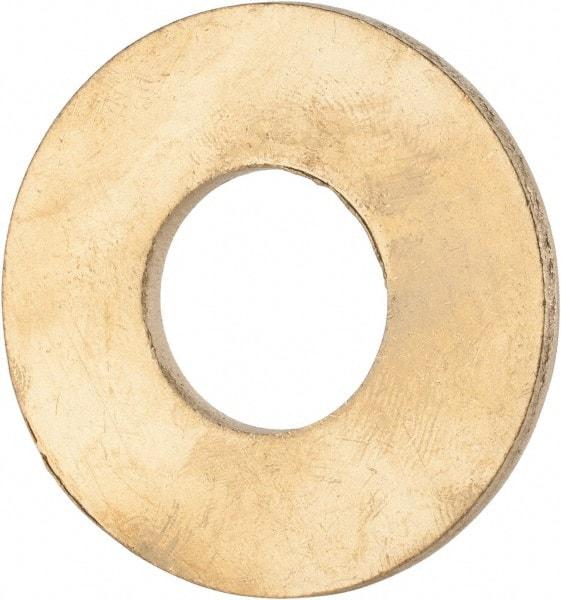 Value Collection - 3/4" Screw, Brass Standard Flat Washer - 0.812" ID x 1-7/8" OD, 0.114" Thick, Plain Finish - Best Tool & Supply