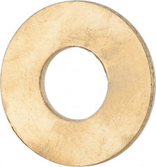 Value Collection - 3/4" Screw, Brass Standard Flat Washer - 0.812" ID x 1-7/8" OD, 0.114" Thick, Plain Finish - Best Tool & Supply