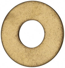 Value Collection - 7/8" Screw, Brass Standard Flat Washer - 0.937" ID x 2-1/4" OD, 0.128" Thick, Plain Finish - Best Tool & Supply