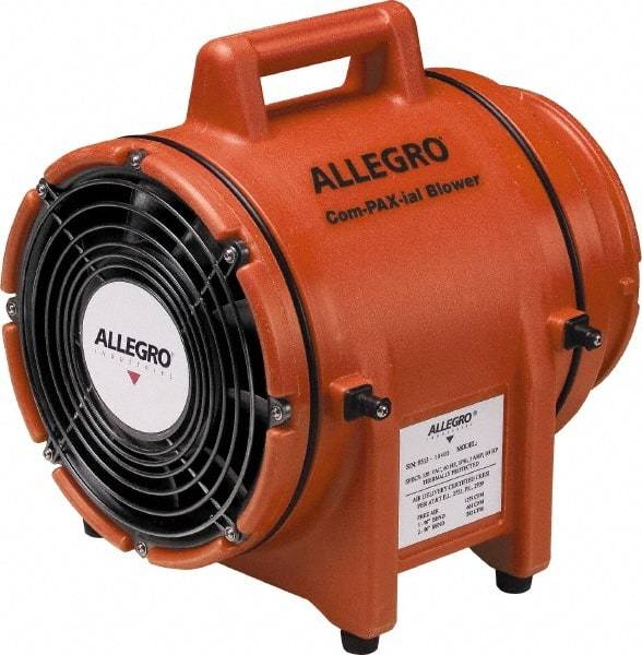 Allegro - 8" Inlet, Electric AC Axial Blower - 0.33 hp, 831 CFM, 115 Max Voltage Rating - Best Tool & Supply