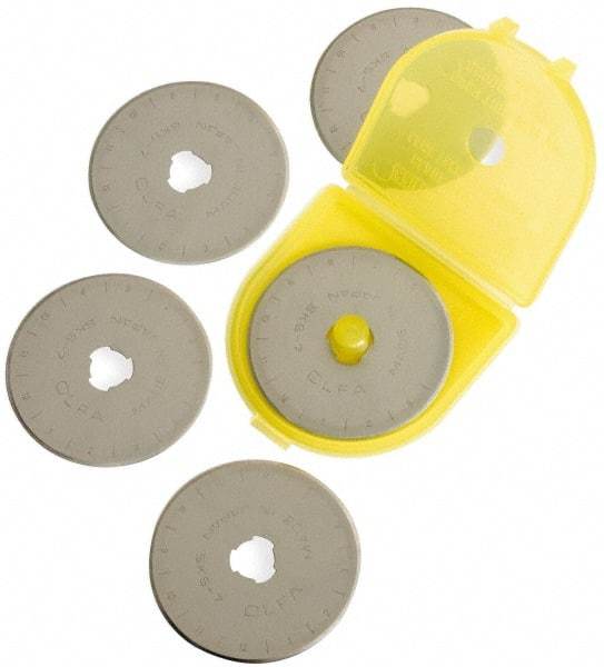 Olfa - 5 Piece Tool Steel Rotary Blade - 45mm OAL - Best Tool & Supply