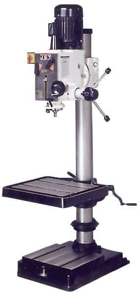 Jet - 20" Swing, Geared Head Drill Press - 12 Speed, 2 hp, Three Phase - Best Tool & Supply