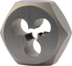 Irwin - 1/4-20 UNC Thread, 1" Hex, Right Hand Thread, Hex Rethreading Die - Carbon Steel - Exact Industrial Supply