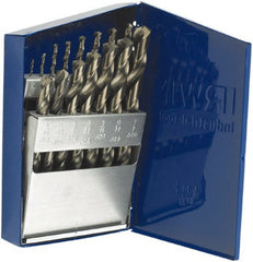 Irwin - 1/16 to 1/2", 135° Point, Bright Finish, Cobalt Jobber Length Drill Bit Set - Best Tool & Supply