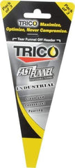 Trico - 9 oz Capacity Heavy-Grade Paper Funnel - 3/4" Tip OD, Yellow, Black, Red & White - Best Tool & Supply