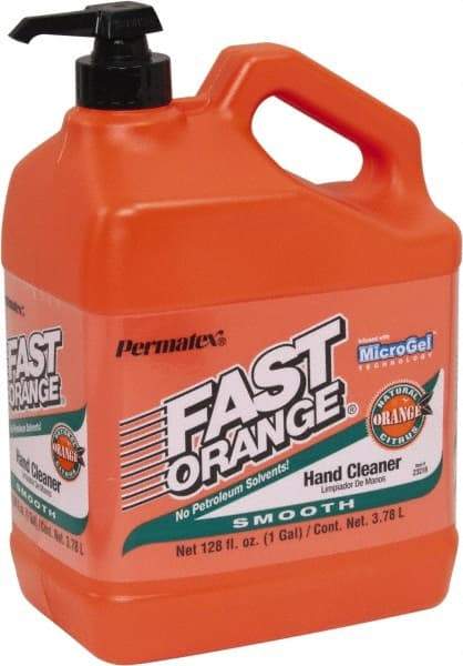 Permatex - 1 Gal Pump Bottle Liquid Hand Cleaner - Orange (Color), Citrus Scent - Best Tool & Supply