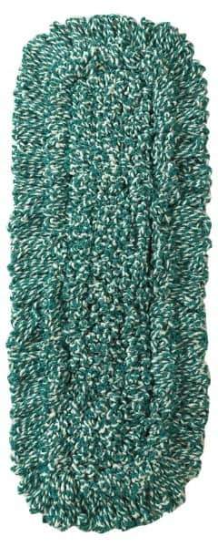 Rubbermaid - 48" Long x 5" Wide Microfiber Dust Mop Head - Slip-On/Slip-Through Backing, Green, Looped Head - Best Tool & Supply