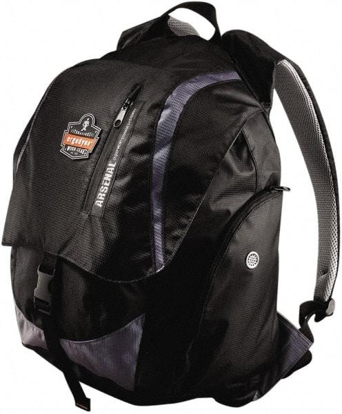 Ergodyne - 4 Pocket, 3600 Cubic Inch, Polyester Back Pack - 15 Inch Wide x 12 Inch Deep x 20 Inch High, Black, Model No. 5143 - Best Tool & Supply