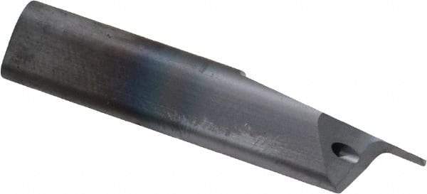 HORN - 0.062" Groove Width, 0.315" Min Hole Diam, 0.591" Max Hole Depth, Face Grooving Tool - 0.118" Projection, 1.378" OAL, 0.006" Radius, Solid Carbide, TiN Finish - Exact Industrial Supply