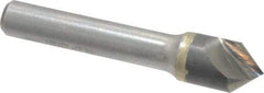 Hertel - 1/2" Head Diam, 3/8" Shank Diam, 1 Flute 82° Solid Carbide Countersink - Bright Finish, 2-1/2" OAL, Single End, Straight Shank, Right Hand Cut - Best Tool & Supply