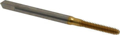 Hertel - #4-40 UNC H3 Thread Limit Bottoming Thread Forming Tap - High Speed Steel, TiN Finish, 1-7/8" OAL - Best Tool & Supply