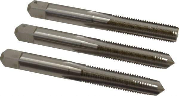 Hertel - 5/16-24 UNF, 4 Flute, Bottoming, Plug & Taper, Bright Finish, High Speed Steel Tap Set - 2-23/32" OAL, 2B/3B Class of Fit - Best Tool & Supply