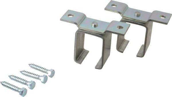 National Mfg. - 300 Lb Capacity, Galvanized, Single Ceiling Box Rail Bracket - 4-7/8" Long, 3-1/2" High, 1-1/2" Wide - Best Tool & Supply