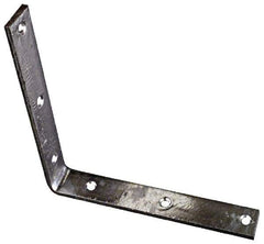 National Mfg. - 8" Long x 1-1/4" Wide, Steel, Corner Brace - Hot-Dipped Galvanized - Best Tool & Supply
