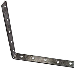 National Mfg. - 10" Long x 1-1/4" Wide, Steel, Corner Brace - Hot-Dipped Galvanized - Best Tool & Supply