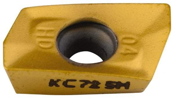 Kennametal - EP1004 HD Grade KC725M Carbide Milling Insert - TiN/TiCN/TiN Finish, 0.148" Thick, 0.4mm Corner Radius - Best Tool & Supply