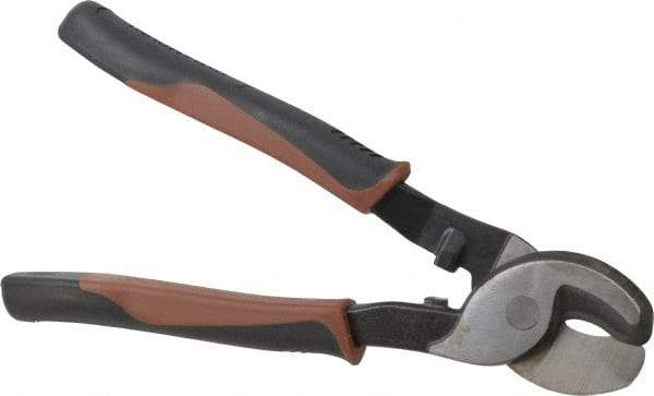 Paramount - 9-1/2" OAL, Cable Cutter - 1/2" Jaw Length x 3/8" Jaw Width, Oval/Curved Head, Double Injection Molded Handle - Best Tool & Supply