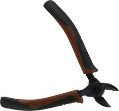 Paramount - 5" OAL, 5/64" Capacity, Semi-Flush Diagonal Cutter - 5/8" Jaw Length, Tapered Head, Plastic Dipped Handle - Best Tool & Supply