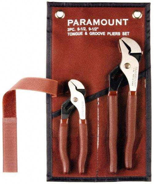 Paramount - 2 Piece Tongue & Groove Plier Set - Comes in Canvas Roll - Best Tool & Supply