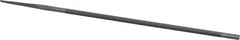 Nicholson - 8" Long, Smooth Cut, Round American-Pattern File - Double Cut, 7/32" Overall Thickness, Tang - Best Tool & Supply