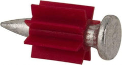Powers Fasteners - 0.145" Shank Diam, Grade 1062 Steel Powder Actuated Drive Pin - 0.3" Head Diam, 3/4" Shank Length - Best Tool & Supply