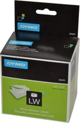 Dymo - 3-1/2" Long, White Die Cut Paper with Semi Perm. Adhesive Shipping Label - For DYMO LabelWriter Printers - Best Tool & Supply