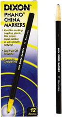 DIXON - Black China Marker - Soft Crayon Tip, Wax - Best Tool & Supply