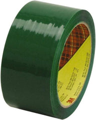 3M - 2" x 55 Yd Green Rubber Adhesive Sealing Tape - Polypropylene Film Backing, 2.5 mil Thick, 60 Lb Tensile Strength, Series 373 - Best Tool & Supply