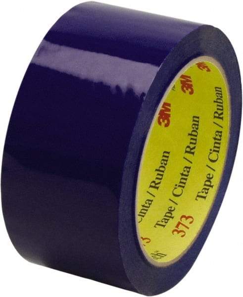 3M - 2" x 55 Yd Blue Rubber Adhesive Sealing Tape - Polypropylene Film Backing, 2.5 mil Thick, 60 Lb Tensile Strength, Series 373 - Best Tool & Supply