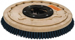 PRO-SOURCE - 17" Diam Scrubbing Brush - 15" Machine, 1-1/2" Trim Length, Blue Pad, Silicone Carbide & Nylon - Best Tool & Supply