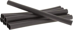 3M - 6" Long, 3:1, Polyolefin Heat Shrink Electrical Tubing - Black - Best Tool & Supply