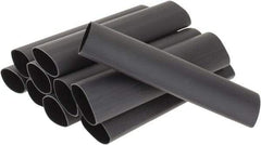 3M - 6" Long, 3:1, Polyolefin Heat Shrink Electrical Tubing - Black - Best Tool & Supply