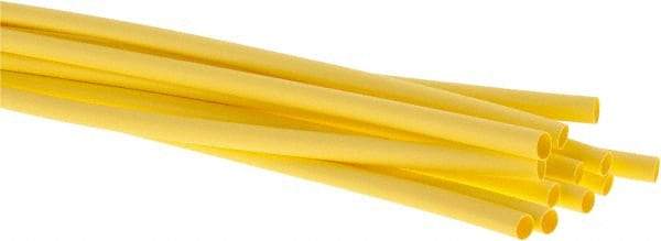 3M - 48" Long, 2:1, Polyolefin Heat Shrink Electrical Tubing - Yellow - Best Tool & Supply