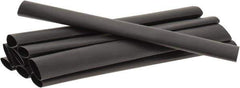 3M - 6" Long, 2:1, Polyolefin Heat Shrink Electrical Tubing - Black - Best Tool & Supply