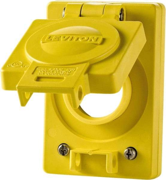 Leviton - 1 Gang, (0) Knockouts, PVC Rectangle Ceiling Box - 4" Overall Height x 4" Overall Width - Best Tool & Supply