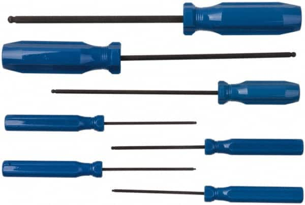 Eklind - 7 Piece, 1.3 to 5mm Ball End Hex Driver Set - Best Tool & Supply